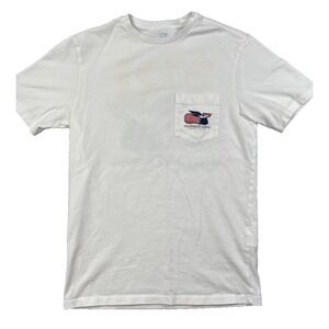Vineyard Vines 2021 Graduation T-Shirt Men's XS White Whale Pocket Tee Congrats